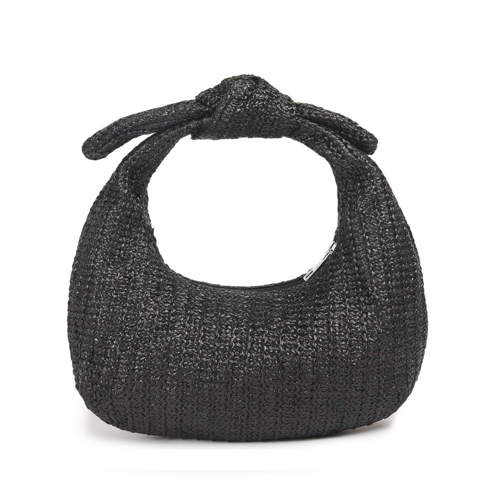 Knotted Straw Clutch Purses, Bow Summer Beach Bag, Dumpling Evening UwU